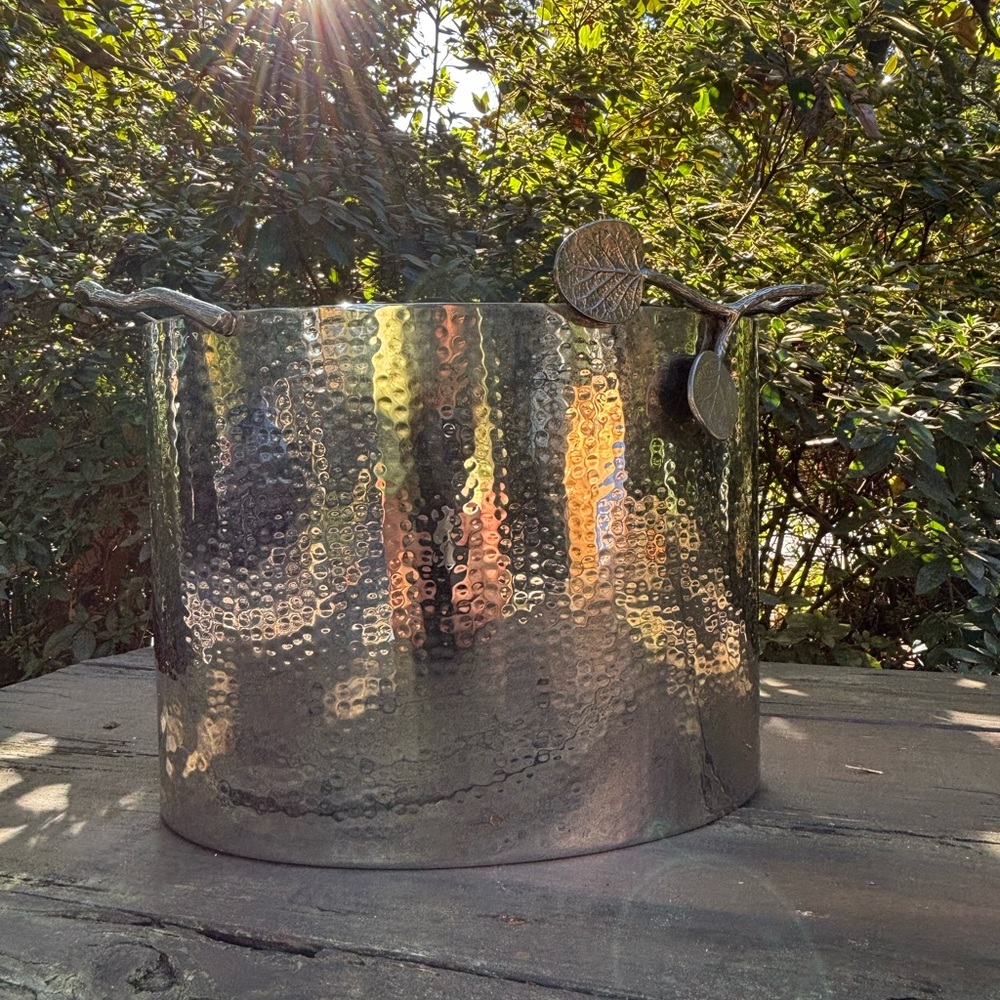 Silver Hammered Ice Bucket